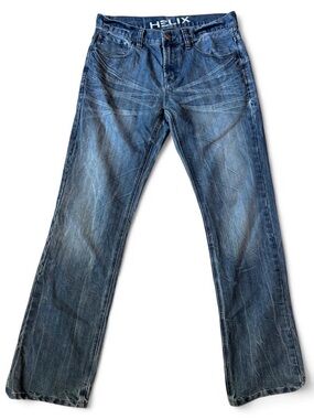 Men’s Helix Relaxed Boot Blue Denim Jeans